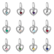 Load image into Gallery viewer, Heart-shaped Birthstone Pendant Pearl