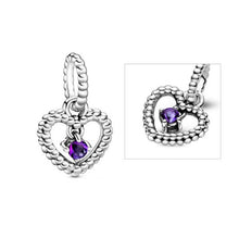 Load image into Gallery viewer, Heart-shaped Birthstone Pendant
