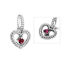 Load image into Gallery viewer, Heart-shaped Birthstone Pendant Pearl