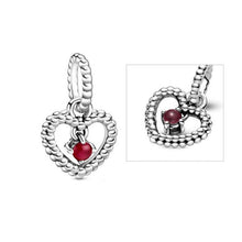 Load image into Gallery viewer, Heart-shaped Birthstone Pendant Pearl
