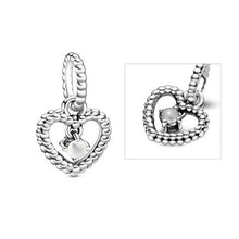 Load image into Gallery viewer, Heart-shaped Birthstone Pendant Pearl