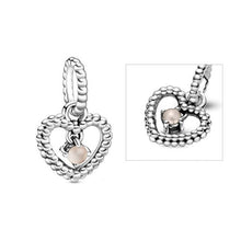 Load image into Gallery viewer, Heart-shaped Birthstone Pendant Pearl